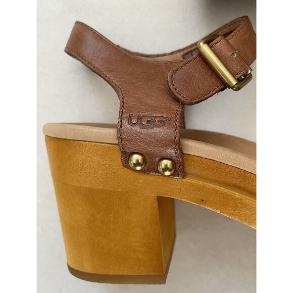 UGG Sandals Clog Janie Platform Wedge Studded Leather - Picture 7 of 15